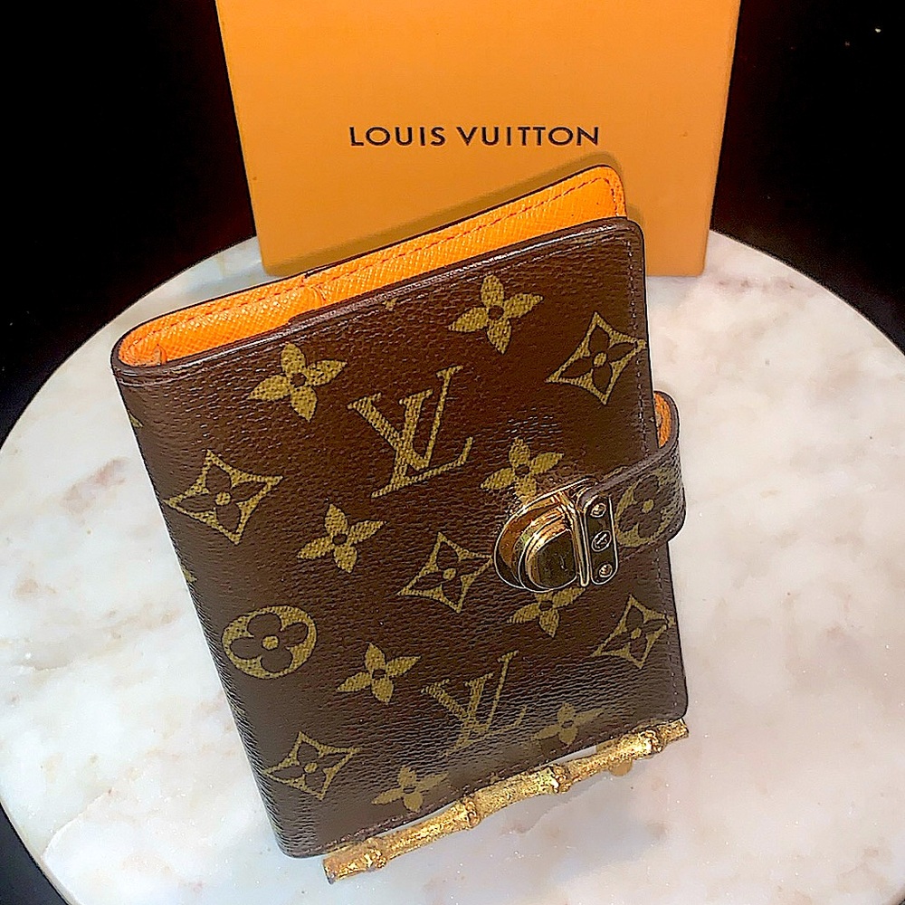 LOUIS VUITTON MONOGRAM AGENDA KOALA PM 2006 PLANNER ORANGE CROSS-GRAIN LEATHER - Picture 15 of 15